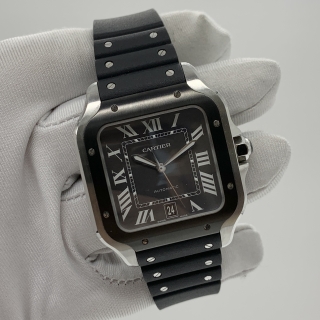 CARTIER WATCH SANTOS WSSA0037 GREY DIAL FULLSET (2021) 4072332748AX (2 EXTRA STRAP)