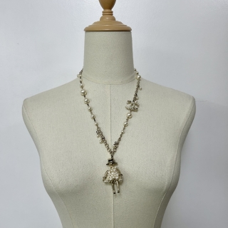 CHANEL FASHION JEWELRY NECKLACE 14C  100TH ANNIVERSARY LONG NECKLACE WITH DOLL