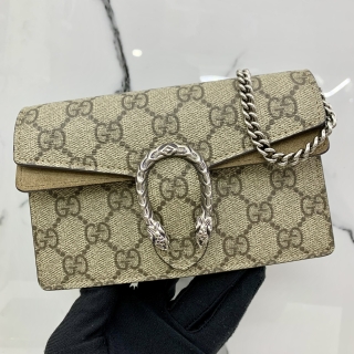 GUCCI SLG 476432 SUPER MINI GG CHAIN SHOULDER