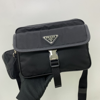 PRADA BAG NYLON 2VH133 SEA BEYOND  RE-NYLON MESSENGER SHOULDER W/POUCH