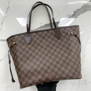 LOUIS VUITTON BAG DAMIER NEVERFULL MM W/POUCH FL4166