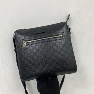 GUCCI BAG GG 406408 GUCCISSIMA CROSSBODY SHOULDER LEATHER BLACK