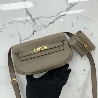 HERMES BAG KELLY MOOVE B STAMP SWIFT GHW WAIST CROSSBODY