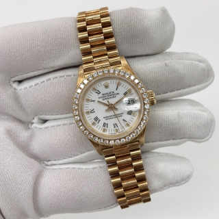 ROLEX WATCH DATEJUST 69178 AFTER DIAMOND (ORIGINAL BEZEL) AU750 72.8G WATCH ONLY YEAR 1990/1991