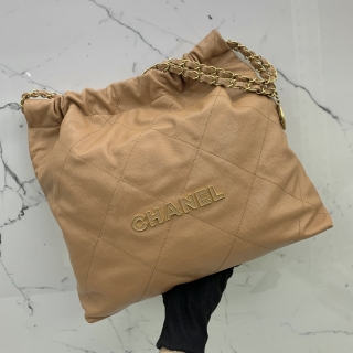 CHANEL BAG MATELASSE CAVIAR SKIN CHANEL22 2WAY W/POUCH GHW AS3261 K1EU8LCA