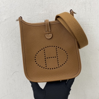 HERMES BAG EVELYN 16 TPM MINI GOLD PHW K STAMP