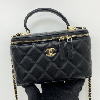 CHANEL BAG LAMBSKIN VANITY TOP HANDLE 2WAY GHW NO.31 W/CARD 31594582