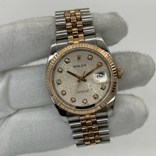 ROLEX WATCH DATEJUST 36 116231G 10PD DIAMONDS COMPUTER FACE DIAL JUBILEE 20 LINKS WATCH ONLY V SERIES