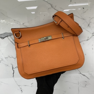 HERMES BAG JYPSIERE 28 ORANGE PHW CLEMENCE □Ｒ 20PY