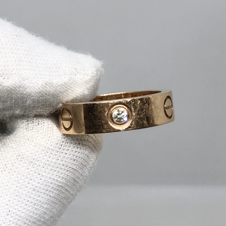 CARTIER FINE JEWELRY RING 9.0G LOVE RING RG 3P DIAMOND SIZE 55 NO CERT FHD601