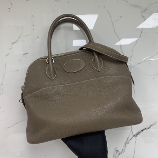 HERMES BAG BOLIDE 31 ETOUPE PHW C STAMP CHA009HI
