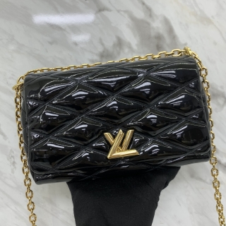 LOUIS VUITTON BAG VERNIS M50496 GO-14-PM-MALLETAGE BLACK GHW FO4115