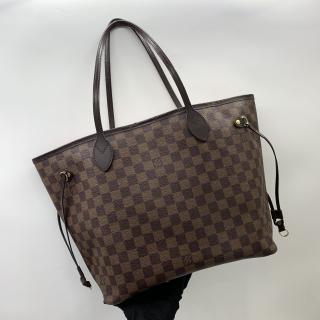 LOUIS VUITTON BAG DAMIER NEVERFULL MM W/POUCH N41358 MS2149/AR218X