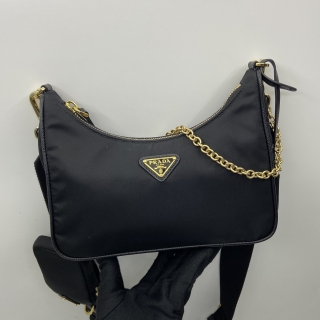 PRADA BAG NYLON 1BH204 RE-EDITION 2005 RE-NYLON 2WAY BLACK GHW