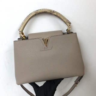 LOUIS VUITTON BAG TAURILLON N92802 CAPUCINES PM PYTHON 2WAY GALET W/CITES CERT AH3177
