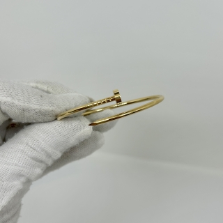 CARTIER FINE JEWELRY BRACELET YG750 JUSTE UN CLOU SMALL #16 FULL SET W/CERT 2022 PQZ009 8.823G BOX W/INITALS