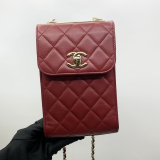 CHANEL BAG LAMBSKIN TRENDY MINI VERTICAL CHAIN SHOULDER NO.24 W/CARD 24356039