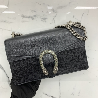 GUCCI BAG DIONYSUS BLACK LEATHER CHAIIN 200249