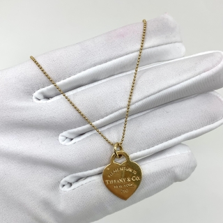 TIFFANY FINE JEWELRY AU750 5.79G PLEASE RETURN TO NECKLACE