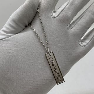 LOUIS VUITTON FINE JEWELRY NECKLACE 750 WG MILITARY DOG TAG CHAIN 21.5Ｇ N04306