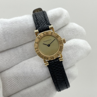 TIFFANY WATCH S0630 ATLAS 19MM QUARTZ YG750 16.97G