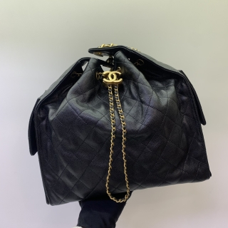 CHANEL BAG AS5311 CHANEL25 MEDIUM HOBO 25A GHW BLACK MICROCHIPPED (W/POUCH) J9L8E9JL