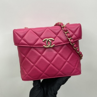 CHANEL BAG LAMBSKIN AS2877 SMALL BOX 2WAY MICROCHIP EJKUGTP0