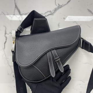 DIOR BAG SADDLE MENS MINI CROSSBODY BLACK