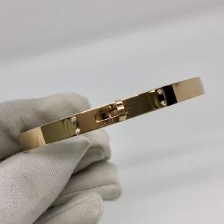 HERMES FINE JEWELRY BRACELET KELLY BANGLE RG750 4P DIAMOND 24.2G 22A119360