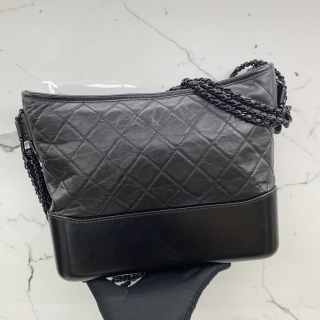 CHANEL BAG GABRIELLE 2WAY SO BLACK MEDIUM CHAIN SHOULDER A93824 NO.29 W/CARD 29181061