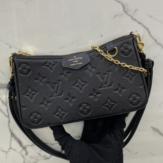 LOUIS VUITTON BAG EMPREINTE M80349 EASY POUCH ON STRAP BLACK RFID