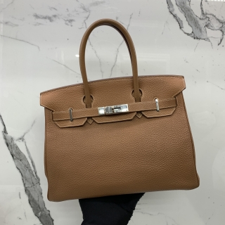 HERMES BAG BIRKIN 30 □I STAMP TOGO RECOLOURED PHW