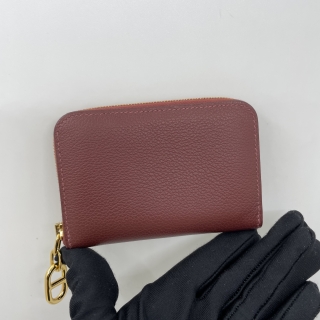 HERMES SLG ZIPENGO CHAINE D'ANCRE COMPACT CARD HOLDER EVERCOLOR ROUGE H GHW G STAMP W/RECEIPT MAY 2026 GSI003DB