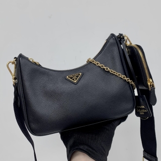 PRADA BAG SAFFIANO 1BH204 RE-EDITION 2005 BLACK GHW