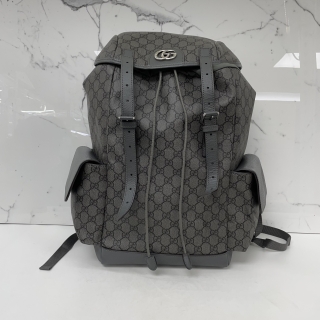 GUCCI BAG GG 598140 GG SUPEME CANVAS BACKPACK GRAY