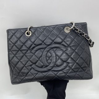 CHANEL BAG GST CHAIN SHOULDER TOTE BLACK GHW NO CARD, NO.17 17877991