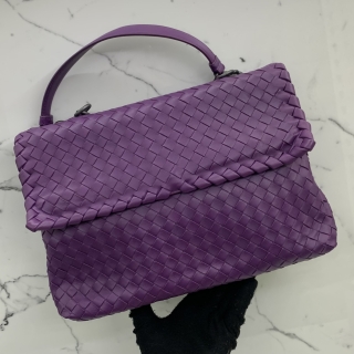 BOTTEGA VENETA BAG OLIMPIA CHAIN ONE SHOULDER INTRECCIATO PURPLE W/MIRROR