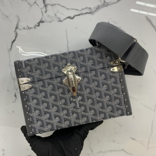 GOYARD BAG TRUNK CASSETTE SHOULDER GREY