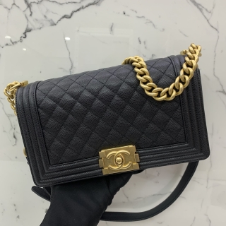 CHANEL BAG MATELASSE CAVIAR SKIN  25CM OLD MEDIUM GHW NO 29 W/CARD 29235082