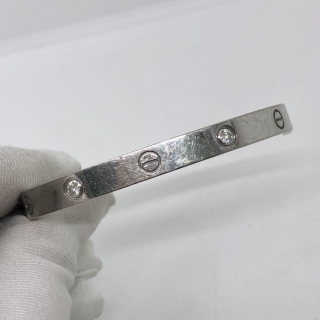 CARTIER FINE JEWELRY BRACELET LOVE BRACELET BANGLE WG750 36.87G 4PD  NO CERT BHA280