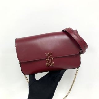 CARTIER BAG C DE CARTIER 24CM RED CHAIN SHOULDER 2WAY