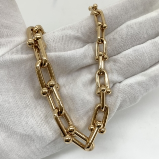 TIFFANY FINE JEWELRY NECKLACE HARDWEAR GRADUATED LINK RG750 51.17G FULL SET APRIL2026 RECEIPT
