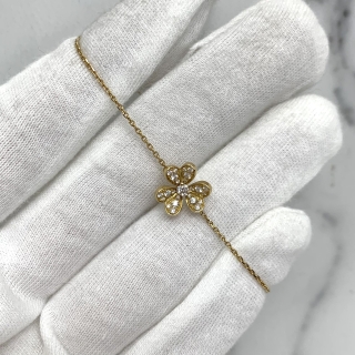 VAN CLEEF & ARPELS FINE JEWELRY BRACELET AU750 FRIVOLE MINI FULL DIAMOND 2.3G JA248711 FULL SET 2022
