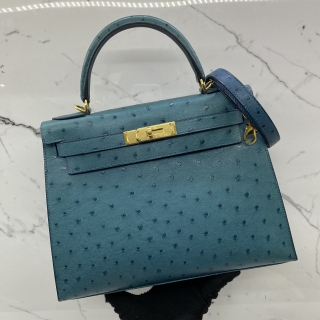 HERMES BAG KELLY 28 SELLIER COBALT X STAMP