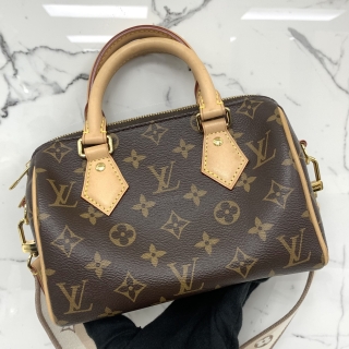 LOUIS VUITTON BAG MONOGRAM M46222 SPEEDY 20 BANDOULIERE W/LOCK AND KEYS RFID