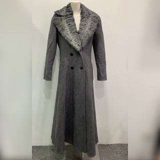 HERMES CLOTHES COAT CASHMERE GREY #40