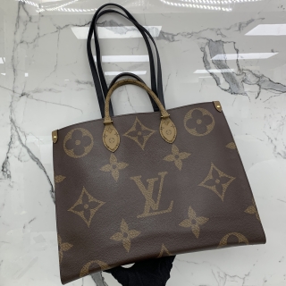 LOUIS VUITTON BAG MONOGRAM ON THE GO GM REVERSE RFID