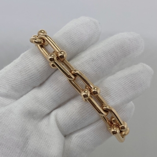 TIFFANY FINE JEWELRY BRACELET HARDWARE LARGE LINK YG750 33.91G