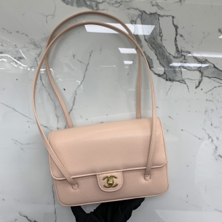 CHANEL BAG CAVIAR SKIN AS6130 SMALL PREPPY COCO SPRING SUMMER 2026 SHOULDER GHW PINK MICROCHIPPED G7451AXG