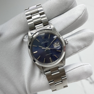ROLEX WATCH OYSTERDATE 6694 PRECISION HANDWIND BLUE DIAL WATCH ONLY (1973 YEARS) 3739635